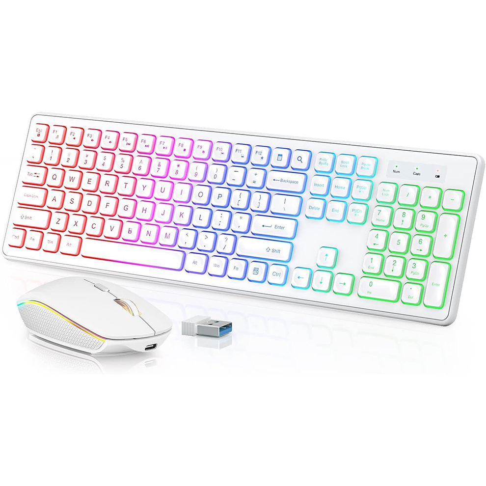Gaming Accessories Combo - Беспроводная клавиатура и мышь с подсветкой,
